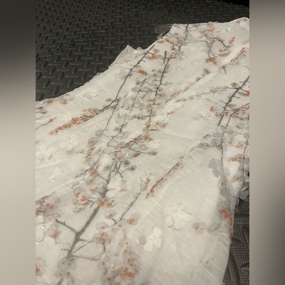 SHEIN White Floral Asian Inspired Mini Dress - Picture 3 of 5